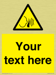 Custom warning sudden loud noise